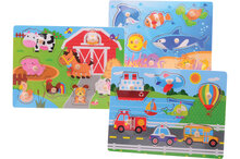 Houten Inlegpuzzel (knoppenpuzzel) (per stuk)