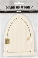 Creotime Houten Miniatuur Deur met Scharnieren | Speel je Wijs