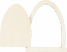 Creotime Houten Miniatuur Deur met Scharnieren | Speel je Wijs