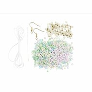 Mini Hobbyset Sieraden - Elastische Armbanden en Oorbellen Bloem| Speel je Wijs