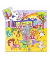 Djeco Puzzel The rainbow Bus 16st 3+
