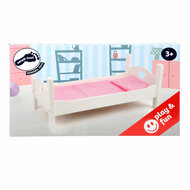 Small Foot Houten Poppenbed Wit met Beddengoed