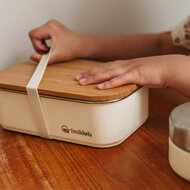 Smikkels RVS Lunchbox - Zacht Wit | Speel je Wijs
