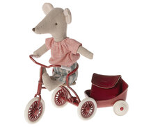 Maileg Driewieler muis Grote zus - Rood