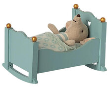 Maileg Houten Wieg blauw
