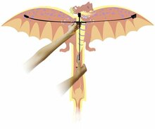 Rhombus-Pop-Up 3D Dragon Vlieger
