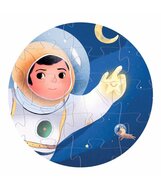 Djeco Silhouet Puzzel | Astronaut op de Maan 36 stukjes 4+