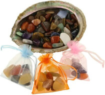 Organza zakje met medium Edelstenen