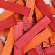 Kapla Set - 40 Plankjes Rood - Oranje &amp; Instructieboek | Speel je Wijs