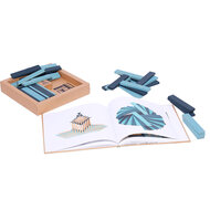 Kapla - 40 Plankjes - Blauw &amp; lichtblauw - Incl. boek| Speel je Wijs