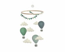 Gamcha Mobiel - Luchtballonnen Mint/Blauw 100% wolvilt | Speel je Wijs
