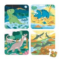 Janod Puzzel 4 Puzzels - Dinosaurus | Speel je wijs