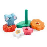 Djeco Houten Puzzel en Stapeltoren Puzz & Stack - Happy 18mnd+