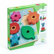 Djeco Houten Puzzel en Stapeltoren Puzz & Stack - Happy 18mnd+
