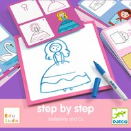 Djeco Eduludo tekenkaarten Stap voor Stap Prinsessen| Speel je Wijs