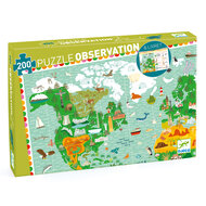 Djeco Observatiepuzzel - Wereldreis  6+ | Speel je Wijs