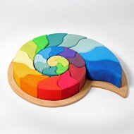 Grimm's Puzzel blokken Ammonite - Slak | Speel je Wijs