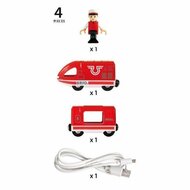 Brio - Oplaadbare Rode passagierstrein met USB | Speel je Wijs
