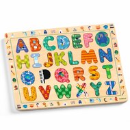 Djeco Houten Puzzel - ABC Puzzel Internationaal | Speel je Wijs