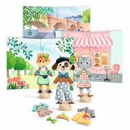 Djeco - Bonjour Paris Aankleedpoppetjes met Stickers | Speel je Wijs