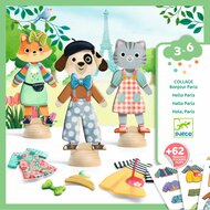 Djeco - Bonjour Paris Aankleedpoppetjes met Stickers | Speel je Wijs