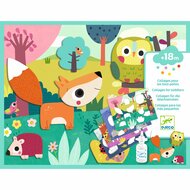 Djeco - Knutselset Mijn Eerste Collages Dierenvrienden | Speel je Wijs