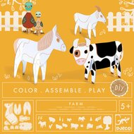 Djeco DIY Kleur, Bouw &amp; Speel - Boerderij 5+ | Speel je Wijs