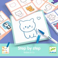 Djeco Eduludo Tekenkaarten Step by Step - Babies & Co 4-6 jaar | Speel je Wijs