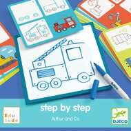 Djeco Eduludo tekenkaarten Step by Step - Arthur &amp; Co | Speel je Wijs