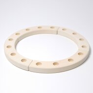 Grimm's Houten jaarring White - Large | Speel je Wijs