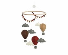 Gamcha Mobiel Luchtbalonnen Beige/Bruin 100% wolvilt | Speel je Wijs