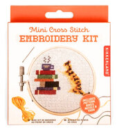 Kikkerland Mini Borduurset - Kat en Boeken 6+ | Speel je Wijs