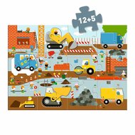 Djeco Puzzel Geant - de Bouwplaats - 12+5 stukjes | Speel je Wijs