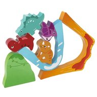 Hape Houten Treinbaan - Dinosaurus in opbergbox | Speel je Wijs