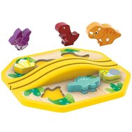 Hape Houten Treinbaan - Dinosaurus in opbergbox | Speel je Wijs