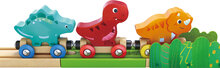 Hape Houten Treinbaan - Dinosaurus in opbergbox | Speel je Wijs
