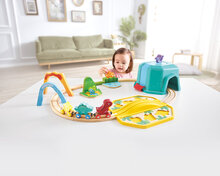 Hape Houten Treinbaan - Dinosaurus in opbergbox | Speel je Wijs