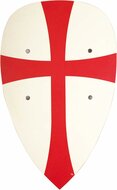 VAH Houten Ridder Schild - Tempeliers Wit / Rood | Speel je Wijs