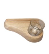 Houten Kaartstandaard met Waxine houder | Speel je Wijs