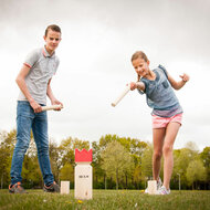 Bexx Kubb Original Rubberhout met Rode Koning| Speel je Wijs