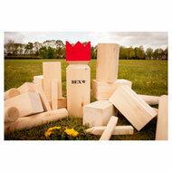 Bexx Kubb Original Rubberhout met Rode Koning| Speel je Wijs