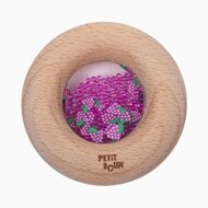 Petit Boum Sensorische Rammelaar en Bijtring - Donut Druiven | Speel je Wijs