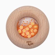 Petit Boum Sensorische Rammelaar en Bijtring - Donut Sinasappels | Speel je Wijs