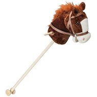 Playwood Houten Stokpaard met Geluid - Bruin | Speel je Wijs