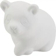 CC Spaarpot Panda van ruw wit Terracotta | Speel je Wijs