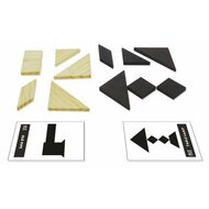 HOT Games Tangram houten puzzelspel dubbel kist  met 60 voorbeelden| Speel je Wijs