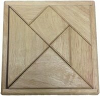 Houten Tangram Rubberwood | Speel je Wijs
