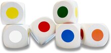 Houten gekleurde dobbelsteen 6 kleuren - 25mm | Speel je Wijs