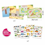 Djeco Lift up Stickers - Voertuigen 3-6 jaar | Speel je Wijs