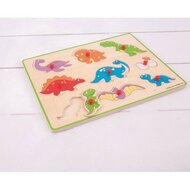 Bigjigs Houten Knop Puzzel Dino&#039;s 2+| Speel je Wijs
